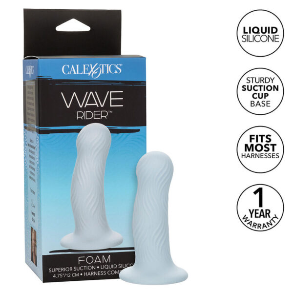 Imagen del artículo erótico CALEXOTICS - WAVE RIDER PLUG ANAL ESPUMA AZUL de CALEXOTICS en la sección JUGUETES BIENESTAR |Anal|Plugs Anales de Millenial Sexshop.