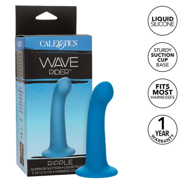 Imagen del artículo erótico CALEXOTICS - WAVE RIDER RIPPLE PLUG ANAL AZUL de CALEXOTICS en la sección JUGUETES BIENESTAR |Anal|Plugs Anales de Millenial Sexshop.