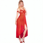 CHILIROSE - CR 3716 BABYDOLL LARGO ROJO L/XL - Imagen 2