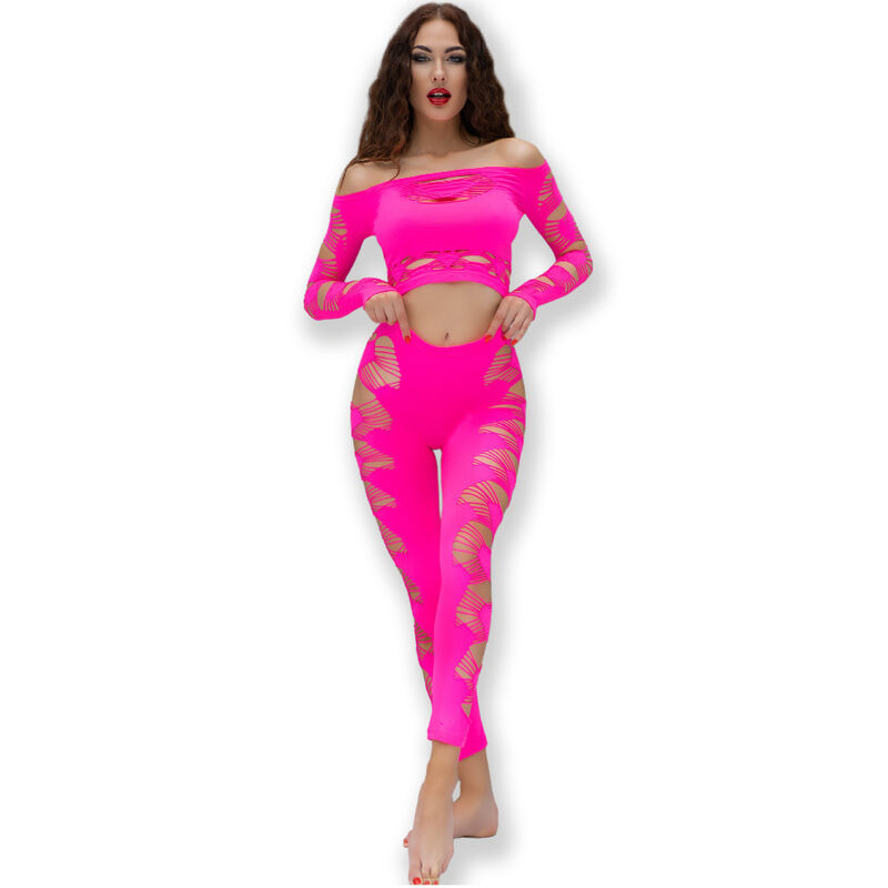 Imagen del artículo erótico CHILIROSE - CR 4632 TOP & PANTALON FUCSIA S/L de CHILIROSE SETS en la sección MODA & LENCERÍA|Lencería Mujer|Lencería Sexy|Top y parte inferior de Millenial Sexshop.