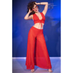 CHILIROSE - CR 4857 SET TOP Y PANTALONES ROJO TALLA M - Imagen 5