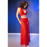 CHILIROSE - CR 4857 SET TOP Y PANTALONES ROJO TALLA S - Imagen 7