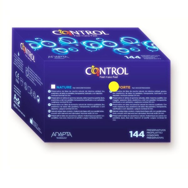 Imagen del artículo erótico CONTROL - ADAPTA FORTE CAJA PRESERVATIVOS 144 UNIDADES de CONTROL CONDOMS en la sección PRESERVATIVOS |Extra Seguros de Millenial Sexshop.