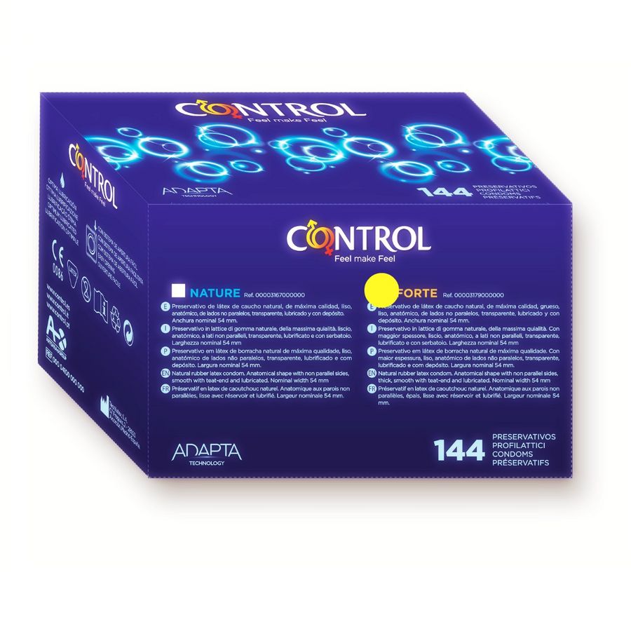CONTROL - ADAPTA FORTE CAJA PRESERVATIVOS 144 UNIDADES-MillenialSexshop-CONTROL CONDOMS Imagen del artículo erótico CONTROL - ADAPTA FORTE CAJA PRESERVATIVOS 144 UNIDADES de CONTROL CONDOMS en la sección PRESERVATIVOS |Extra Seguros de Millenial Sexshop.