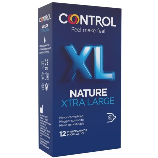Imagen del artículo erótico CONTROL - ADAPTA NATURE XL PRESERVATIVOS 12 UNIDADES de CONTROL CONDOMS en la sección PRESERVATIVOS |Todas las tallas|Tamaño XL (Grandes) de Millenial Sexshop.