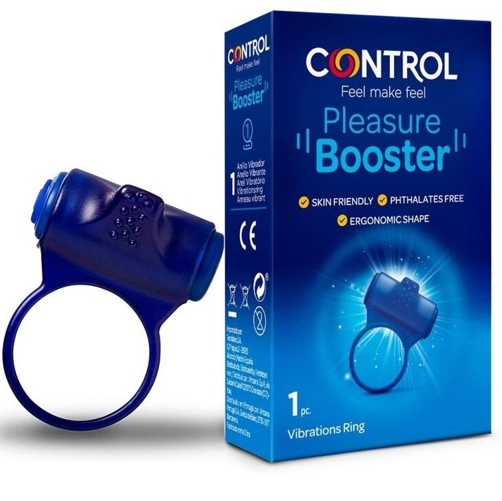 Imagen del artículo erótico CONTROL - ANILLO VIBRADOR PLEASURE BOOSTER de CONTROL TOYS en la sección JUGUETES BIENESTAR |Juguetes para Hombres|Accesorios para el pene|Anillos Pene|Anillos con Vibración de Millenial Sexshop.