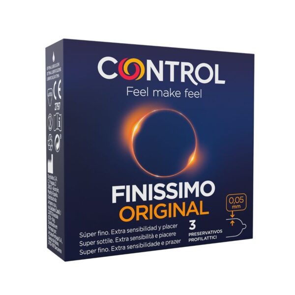 Imagen del artículo erótico CONTROL - FINISSIMO PRESERVATIVOS 3 UNIDADES de CONTROL CONDOMS en la sección PRESERVATIVOS |Sensitivos de Millenial Sexshop.
