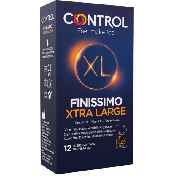 Imagen del artículo erótico CONTROL - FINISSIMO XL PRESERVATIVOS 12 UNIDADES de CONTROL CONDOMS en la sección PRESERVATIVOS |Sensitivos de Millenial Sexshop.