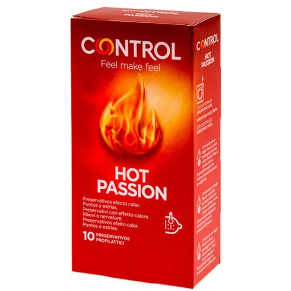 Imagen del artículo erótico CONTROL - HOT PASSION PRESERVATIVOS EFECTO CALOR 10 UNIDADES de CONTROL CONDOMS en la sección PRESERVATIVOS |Efecto Frio o Calor de Millenial Sexshop.