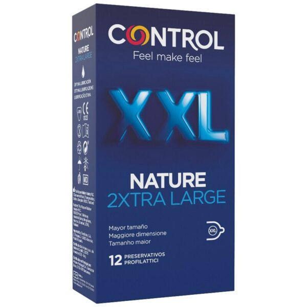 Imagen del artículo erótico CONTROL - NATURE 2XTRA LARGE PRESERVATIVOS XXL - 12 UNDS de CONTROL CONDOMS en la sección PRESERVATIVOS |Todas las tallas|Tamaño XL (Grandes) de Millenial Sexshop.