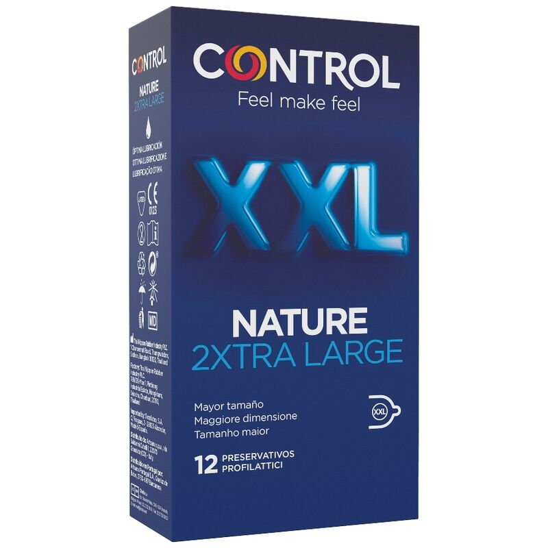 CONTROL - NATURE 2XTRA LARGE PRESERVATIVOS XXL - 12 UNDS-MillenialSexshop-CONTROL CONDOMS Imagen del artículo erótico CONTROL - NATURE 2XTRA LARGE PRESERVATIVOS XXL - 12 UNDS de CONTROL CONDOMS en la sección PRESERVATIVOS |Todas las tallas|Tamaño XL (Grandes) de Millenial Sexshop.