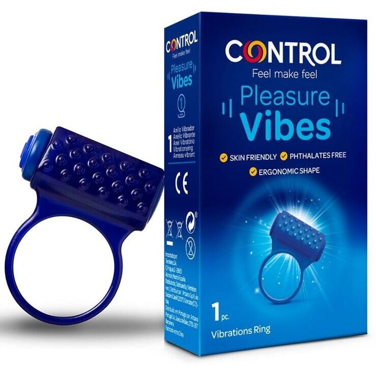 Imagen del artículo erótico CONTROL - PLEASURE VIBES ANILLO VIBRADOR de CONTROL TOYS en la sección JUGUETES BIENESTAR |Juguetes para Hombres|Accesorios para el pene|Anillos Pene|Anillos con Vibración de Millenial Sexshop.