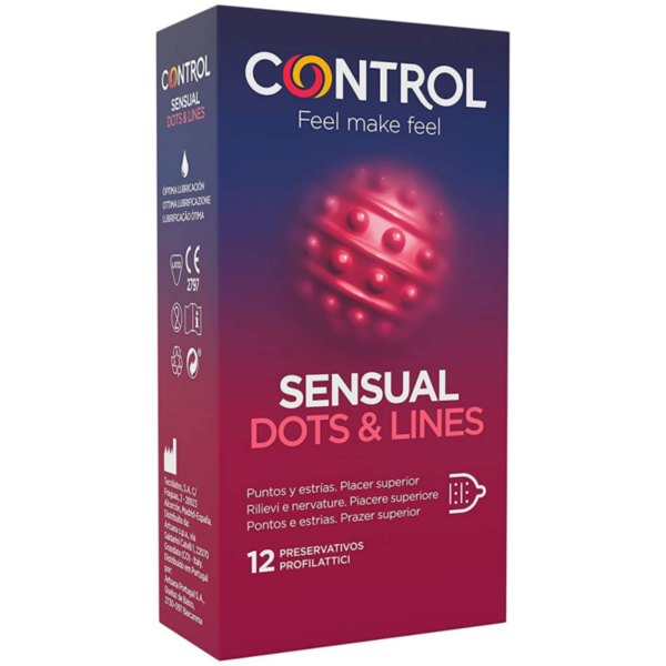 Imagen del artículo erótico CONTROL - SENSUAL DOTS & LINES PUNTOS Y ESTRIAS 12 UDS de CONTROL CONDOMS en la sección PRESERVATIVOS |Puntos y Estrías de Millenial Sexshop.