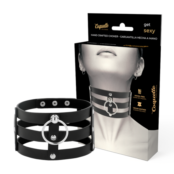 Imagen del artículo erótico COQUETTE CHIC DESIRE - CHOKER CUERO VEGANO ESTILO FETISH de COQUETTE ACCESSORIES en la sección BDSM & BONDAGE |Bondage|Collares de Millenial Sexshop.