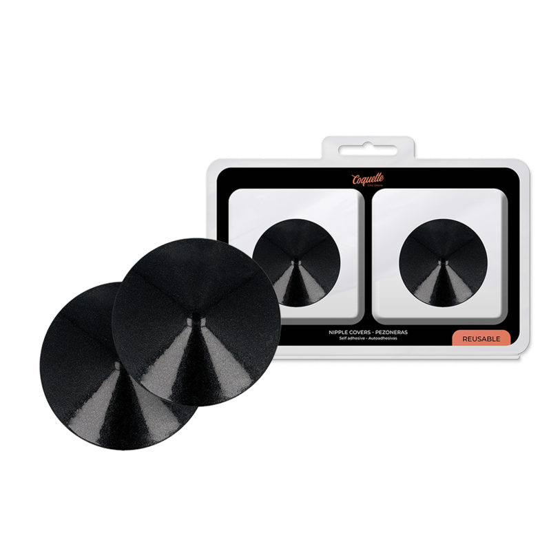 Imagen del artículo erótico COQUETTE CHIC DESIRE - CUBRE PEZONES METAL CIRCULOS NEGROS de COQUETTE ACCESSORIES en la sección MODA & LENCERÍA|Lencería Mujer|Accesorios|Pezoneras de Millenial Sexshop.