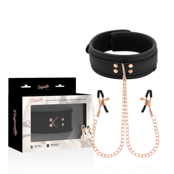 Imagen del artículo erótico COQUETTE CHIC DESIRE - FANTASY COLLAR CON PINZAS PEZONES CON FORRO DE NEOPRENO de COQUETTE FANTASY en la sección BDSM & BONDAGE |Bondage|Collares de Millenial Sexshop.
