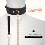 COQUETTE CHIC DESIRE - FANTASY COLLAR CUERO VEGANO CON CORREA Y FORRO DE NEOPRENO - Imagen 2