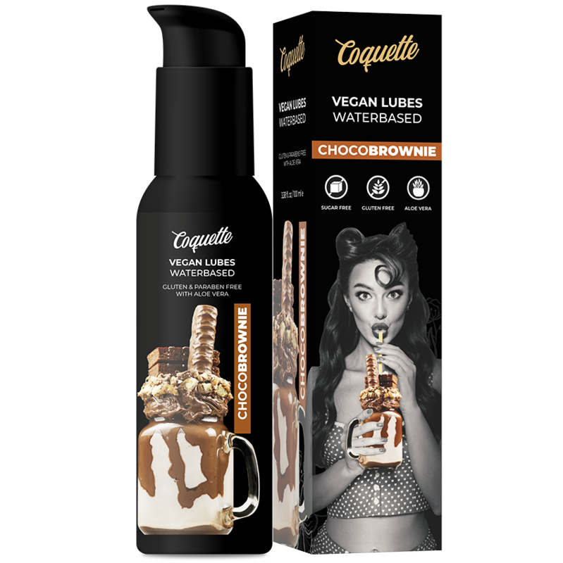 Imagen del artículo erótico COQUETTE CHIC DESIRE - PREMIUM EXPERIENCE LUBRICANTE VEGANO CHOCOBROWNIE 100ML de COQUETTE COSMETICS en la sección DROGUERÍA |Lubricantes|Con deliciosos Sabores de Millenial Sexshop.