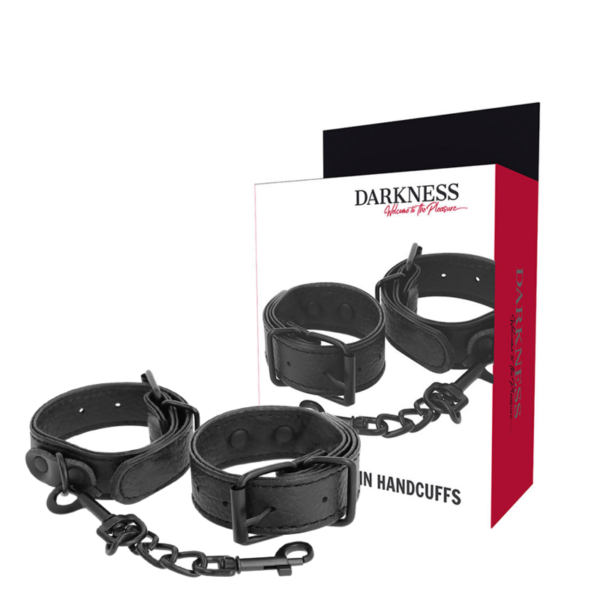 Imagen del artículo erótico DARKNESS - ESPOSAS  ANCHO FINO TEXTURIZADAS de DARKNESS BONDAGE en la sección BDSM & BONDAGE |Bondage|Esposas de Millenial Sexshop.