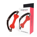 Imagen del artículo erótico DARKNESS - MORDAZA SILICONA  HUESO ROJO de DARKNESS BONDAGE en la sección BDSM & BONDAGE |Bondage|Mordazas de Millenial Sexshop.