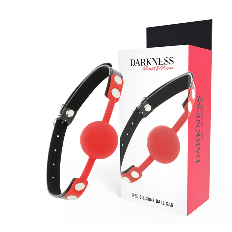 Imagen del artículo erótico DARKNESS - MORDAZA  SILICONA ROJO de DARKNESS BONDAGE en la sección BDSM & BONDAGE |Bondage|Mordazas de Millenial Sexshop.
