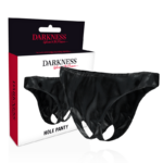 Imagen del artículo erótico DARKNESS - PANTIES CON ABERTURA UNISEX TALLA ÚNICA de DARKNESS SENSATIONS en la sección MODA & LENCERÍA|Lencería Mujer|Lencería Picante|Estilo FETISH de Millenial Sexshop.
