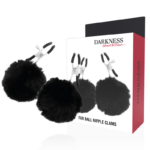 Imagen del artículo erótico DARKNESS - PINZAS PARA PEZONES CON POMPONES 1 de DARKNESS SENSATIONS en la sección BDSM & BONDAGE |Artículos BDSM|Pinzas Pezones BDSM de Millenial Sexshop.