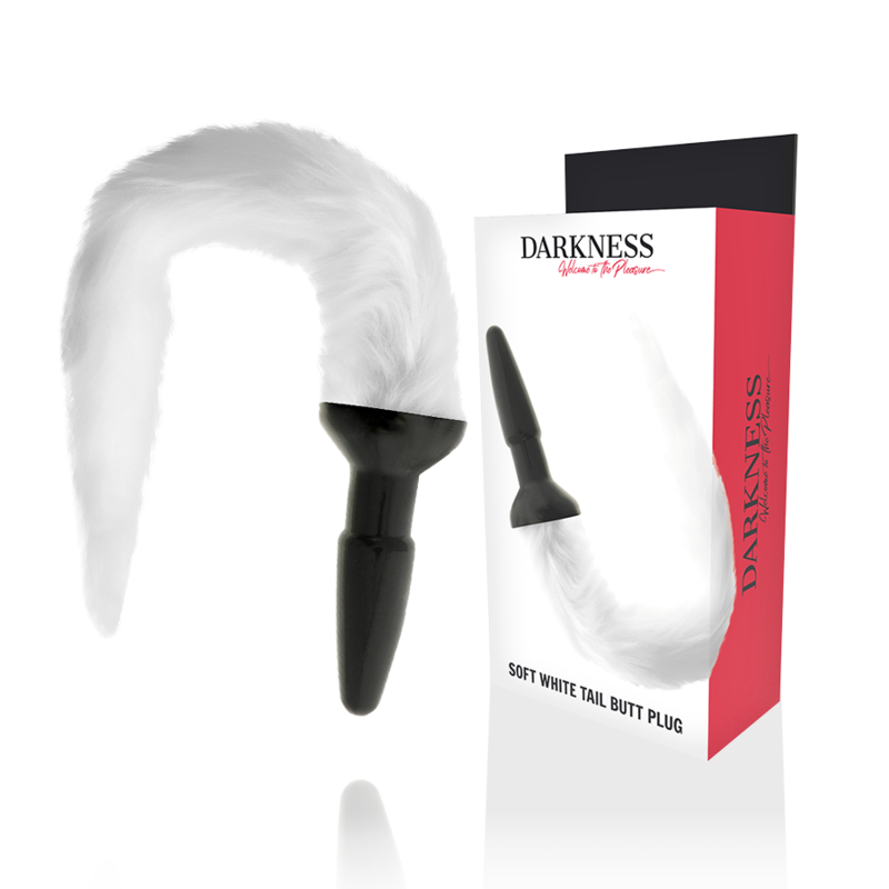 DARKNESS - PLUG ANAL SILICONA CON COLA BLANCA-MillenialSexshop-DARKNESS ANAL Imagen del artículo erótico DARKNESS - PLUG ANAL SILICONA CON COLA BLANCA de DARKNESS ANAL en la sección JUGUETES BIENESTAR |Anal|Plugs Anales de Millenial Sexshop.