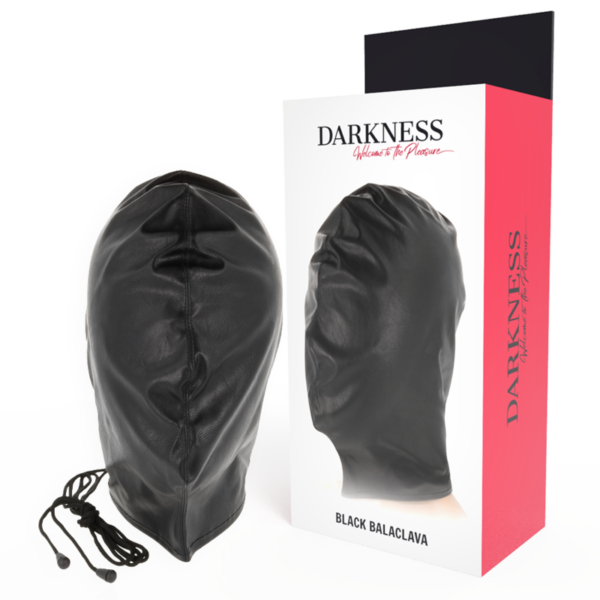 Imagen del artículo erótico DARKNESS - SUBJUGATION MASCARA NEGRO de DARKNESS BONDAGE en la sección BDSM & BONDAGE |Artículos BDSM|Gorro BDSM de Millenial Sexshop.