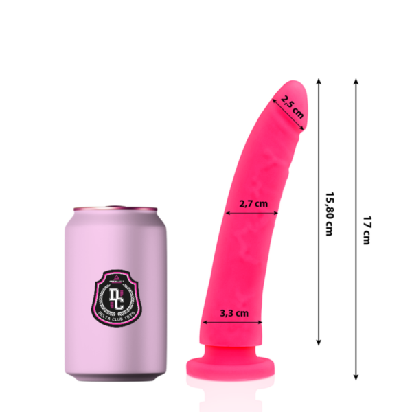 Imagen del artículo erótico DELTA CLUB - DILDO REALISTA ROSA SILICONA MEDICA 17 CM -O- 3 CM de DELTACLUB en la sección JUGUETES BIENESTAR |Dildos sin Vibración|Penes realisticos de Millenial Sexshop.