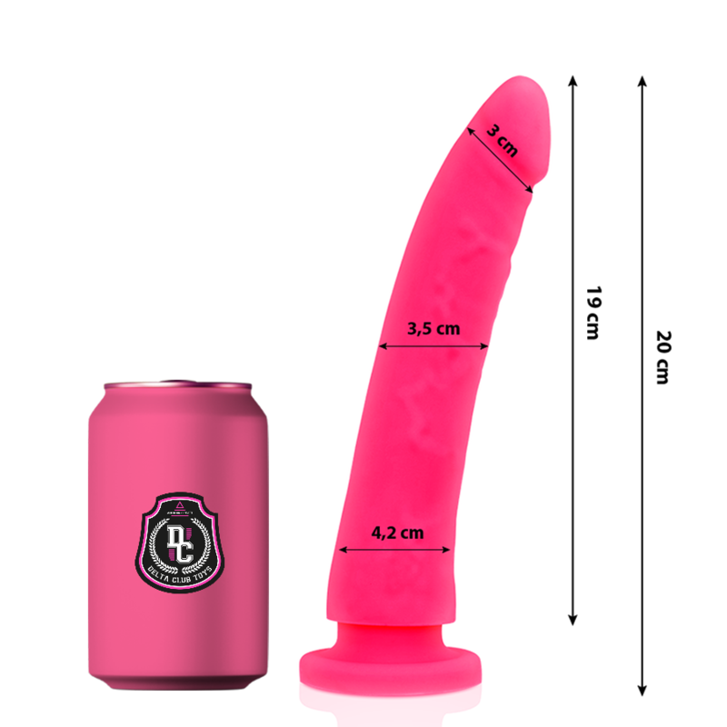 Imagen del artículo erótico DELTA CLUB - DILDO REALISTA ROSA SILICONA MEDICA 20 CM -O- 4 CM de DELTACLUB en la sección JUGUETES BIENESTAR |Dildos sin Vibración|Penes realisticos de Millenial Sexshop.