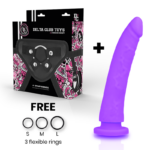 DELTA CLUB - TOYS ARNES + DILDO LILA SILICONA MEDICA 20 CM -O- 4 CM - Imagen 2