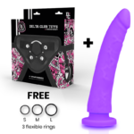 DELTA CLUB - TOYS ARNES + DILDO LILA SILICONA MEDICA 23 CM -O- 4.5 CM - Imagen 2