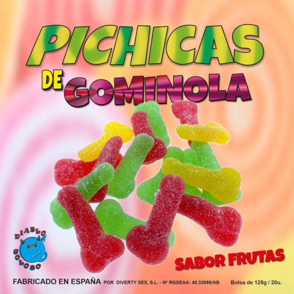 Imagen del artículo erótico DIABLO GOLOSO - PICHITAS DE GOMINOLA FRUTAS CON AZUCAR de DIABLO GOLOSO en la sección ARTÍCULOS VARIOS|Dulces|Golosinas Divertidas de Millenial Sexshop.