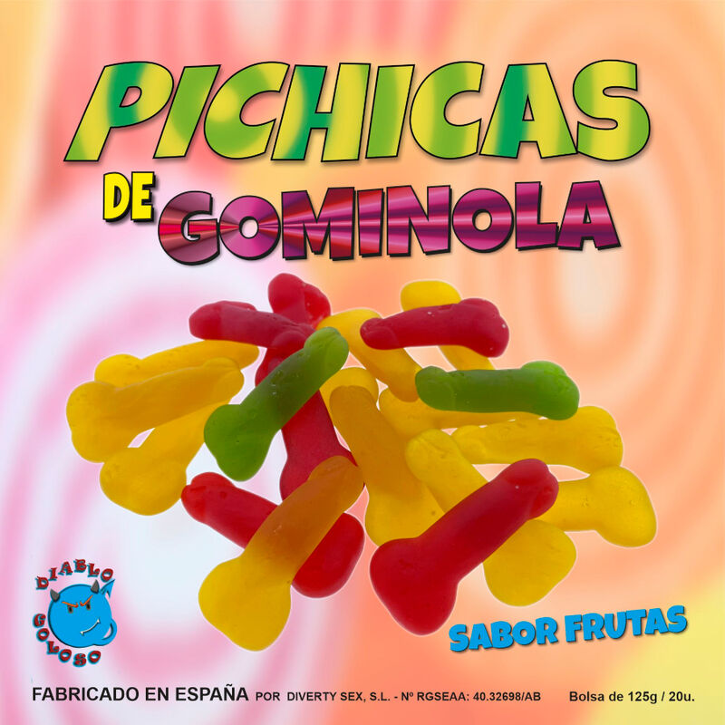 DIABLO GOLOSO - PICHITAS DE GOMINOLA FRUTAS-MillenialSexshop-DIABLO GOLOSO Imagen del artículo erótico DIABLO GOLOSO - PICHITAS DE GOMINOLA FRUTAS de DIABLO GOLOSO en la sección ARTÍCULOS VARIOS|Dulces|Golosinas Divertidas de Millenial Sexshop.