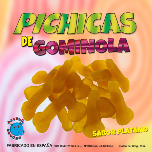 Imagen del artículo erótico DIABLO GOLOSO - PICHITAS DE GOMINOLA PLATANO de DIABLO GOLOSO en la sección ARTÍCULOS VARIOS|Dulces|Golosinas Divertidas de Millenial Sexshop.