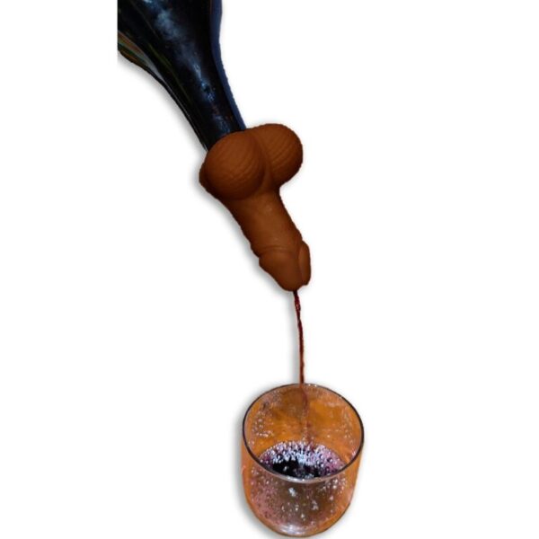 Imagen del artículo erótico DIABLO PICANTE - DECANTADOR DE VINO FORMA PENE MULATO de DIABLO PICANTE en la sección ARTÍCULOS VARIOS|Articulos divertidos|Juegos Despedidas de Millenial Sexshop.
