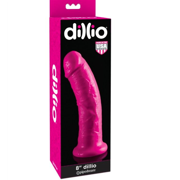 Imagen del artículo erótico DILLIO - DILDO CON VENTOSA 20.32 CM ROSA de DILLIO en la sección JUGUETES BIENESTAR |Dildos sin Vibración de Millenial Sexshop.