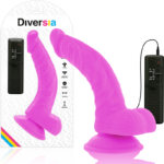 Imagen del artículo erótico DIVERSIA - DILDO REALÍSTICO FLEXIBLE CON VIBRACIÓN LILA 21.5 CM -O- 4.5 CM de DIVERSIA en la sección JUGUETES BIENESTAR |Dildos sin Vibración|Dildos Punto G de Millenial Sexshop.