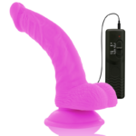 DIVERSIA - DILDO REALÍSTICO FLEXIBLE CON VIBRACIÓN LILA 21.5 CM -O- 4.5 CM - Imagen 7