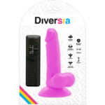 DIVERSIA - DILDO REALÍSTICO FLEXIBLE CON VIBRACIÓN MORADO 17 CM -O- 3.3 CM - Imagen 7