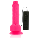 DIVERSIA - DILDO REALÍSTICO FLEXIBLE CON VIBRACIÓN ROSA 20.5 CM -O- 4.2 CM - Imagen 5