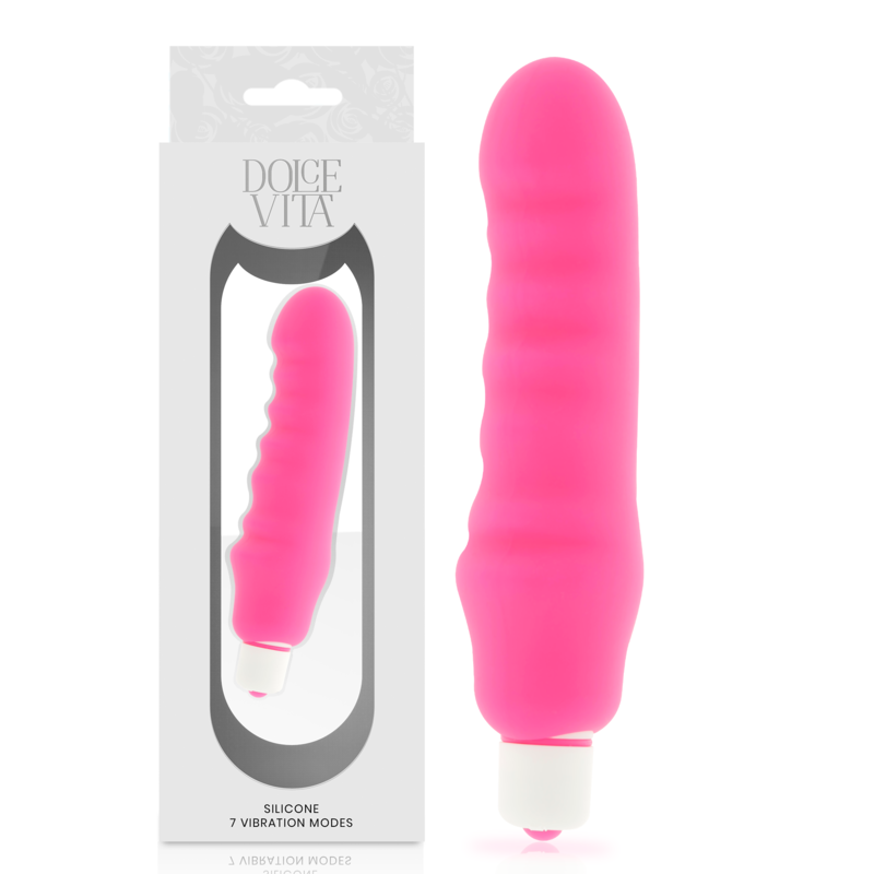 Imagen del artículo erótico DOLCE VITA - GENIUS VIBRADOR SILICONA ROSA de DOLCE VITA en la sección JUGUETES BIENESTAR |Juguetes para Mujeres|Estimuladores|Para Clítoris de Millenial Sexshop.