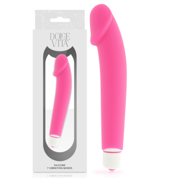 Imagen del artículo erótico DOLCE VITA - REALISTIC VIBRADOR SILICONA ROSA de DOLCE VITA en la sección JUGUETES BIENESTAR |Vibradores|Rotadores y vibradores de Millenial Sexshop.
