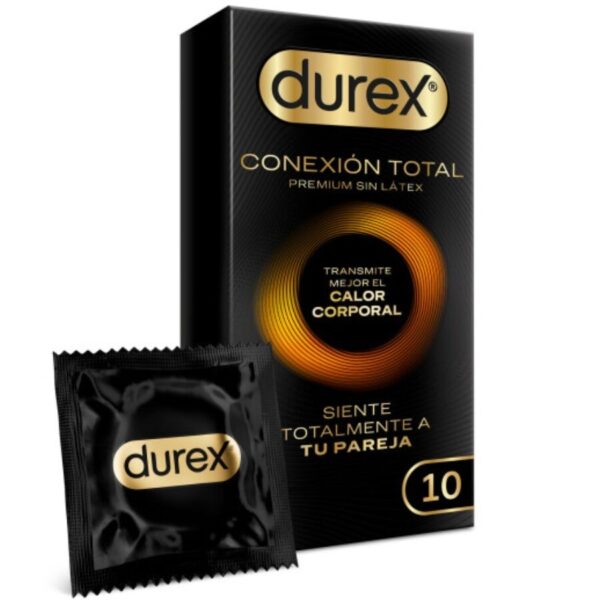 Imagen del artículo erótico DUREX - CONEXIÓN TOTAL ULTRA FINO PLUS SIN LÁTEX 10 UNIDADES de DUREX CONDOMS en la sección PRESERVATIVOS |Todos los tamaños de cajas|Cajas de 4 a 24 de Millenial Sexshop.