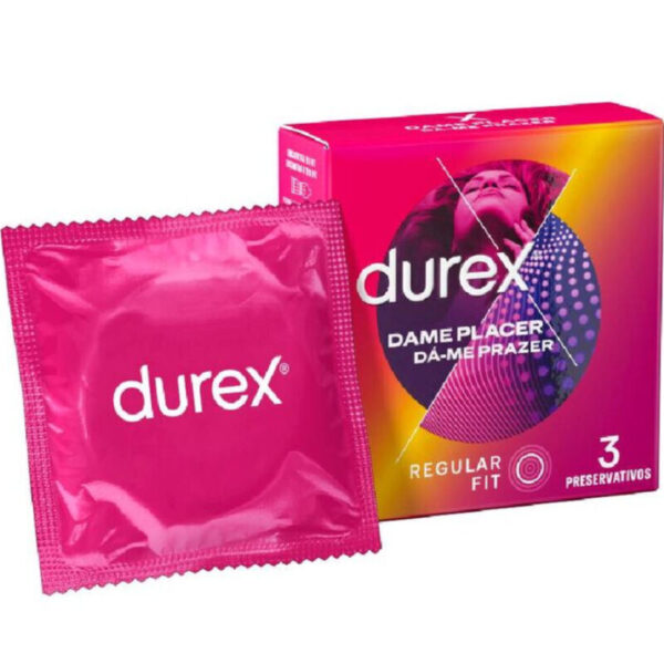 Imagen del artículo erótico DUREX - DAME PLACER 3 UNIDADES de DUREX CONDOMS en la sección PRESERVATIVOS |Puntos y Estrías de Millenial Sexshop.