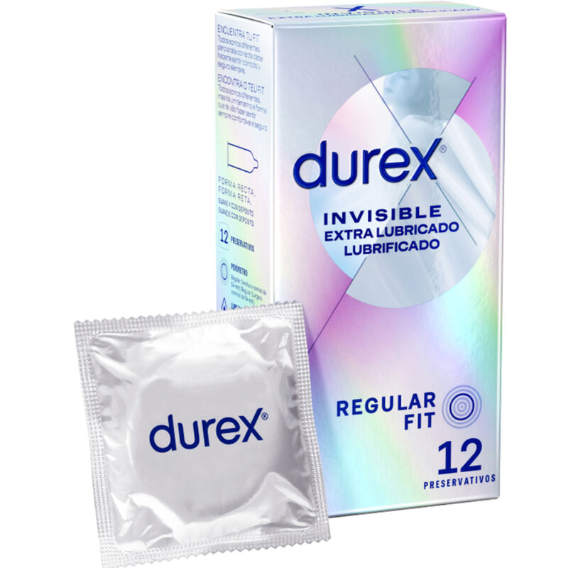 DUREX - INVISIBLE EXTRA LUBRICADO 12 UNIDADES-MillenialSexshop-DUREX CONDOMS Imagen del artículo erótico DUREX - INVISIBLE EXTRA LUBRICADO 12 UNIDADES de DUREX CONDOMS en la sección PRESERVATIVOS |Sensitivos de Millenial Sexshop.