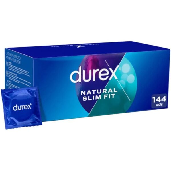 Imagen del artículo erótico DUREX - NATURAL SLIM FIT BASIC 144 UNIDADES de DUREX CONDOMS en la sección PRESERVATIVOS |Todos los tamaños de cajas|Cajas de 30 a 288 de Millenial Sexshop.