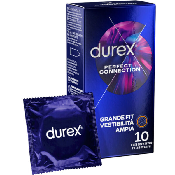 Imagen del artículo erótico DUREX - PERFECT CONNECTION EXTRA LUBRICACION SILICONA 10 UNIDADES de DUREX CONDOMS en la sección PRESERVATIVOS |Extra Seguros de Millenial Sexshop.