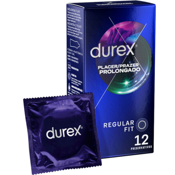 Imagen del artículo erótico DUREX - PLACER PROLONGADO RETARDANTE 12 UNIDADES de DUREX CONDOMS en la sección PRESERVATIVOS |Gama Placer Prolongado de Millenial Sexshop.